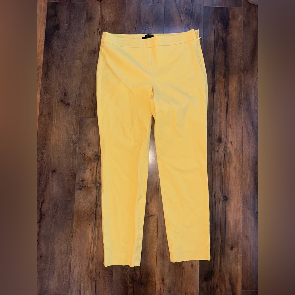 Talbots Petites Yellow Ankle Pants Chatham Slim Fit Stretch Size 2P